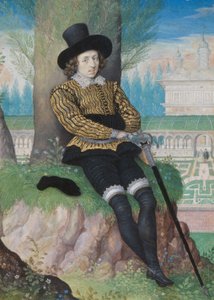 Jeune homme assis sous un arbre